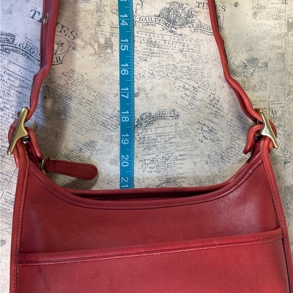 Vintage Coach Red 9366 Legacy Shoulder/Crossbody Bag Made in USA - Picture 13 of 14